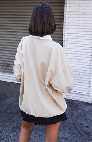 Light Brown Polo Crew Neck Sweatshirt image number 3