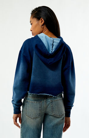 By PacSun Frayed Applique Cropped Hoodie image number 3