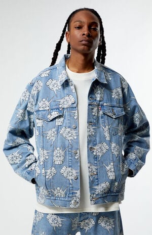 x Gundam Denim Trucker Jacket image number 1