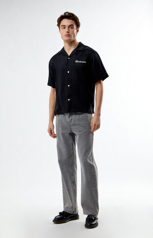 By PacSun Talon Cropped Woven Camp Shirt image number 3