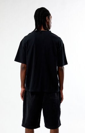 Black Basic Oversized T-Shirt image number 4