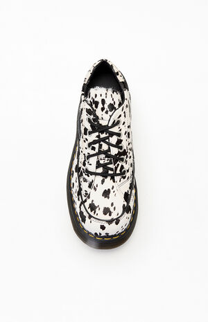 Women's Buzz 5-Eye Dalmatian Hair On Leather Sneakers image number 6