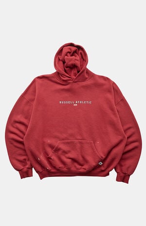 2000s Red Russell Athletics Hoodie image number 1