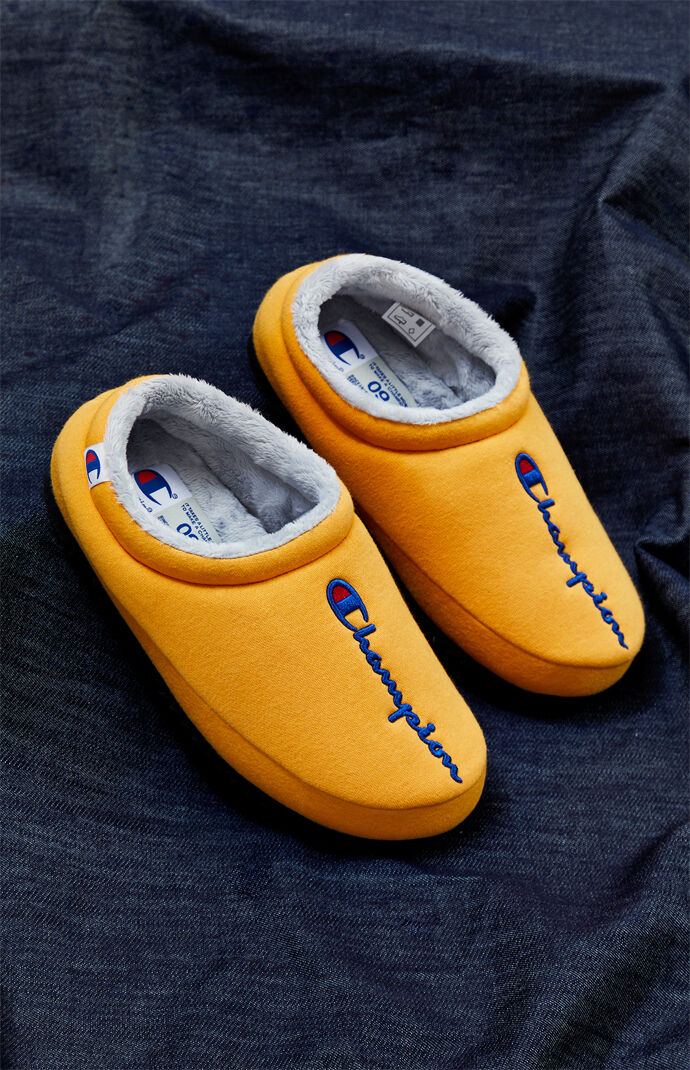 yellow champion slippers off 50% - www 