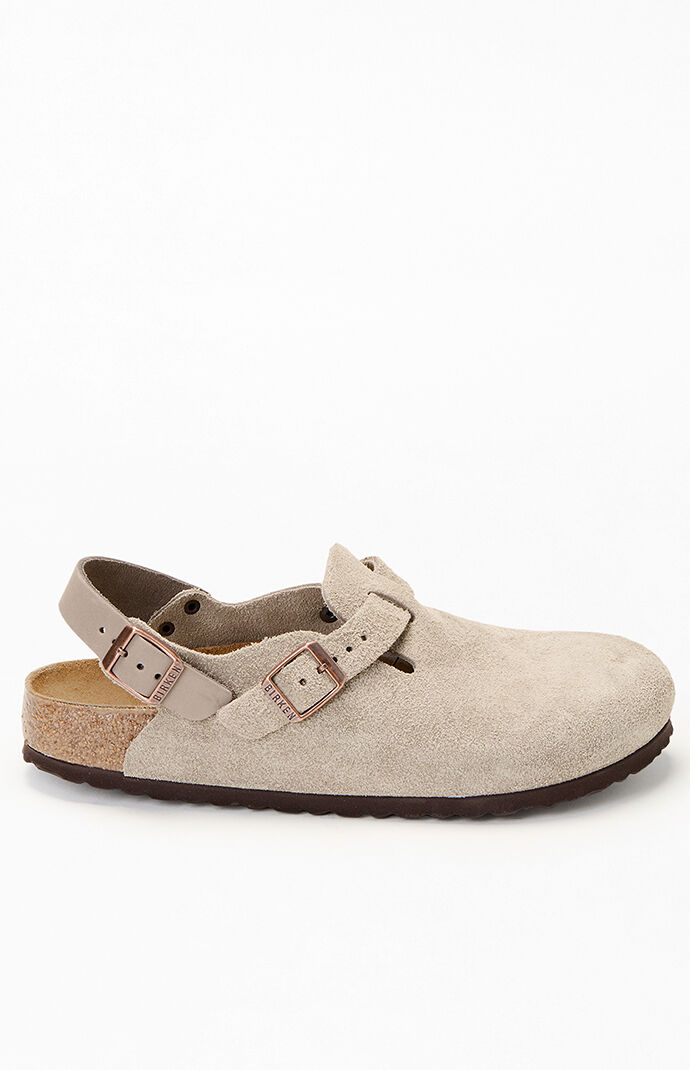 Birkenstock Women's Tokio Suede Leather Clog Taupe