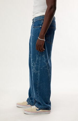 Barbed Wire Check-5 Baggy Jeans image number 3