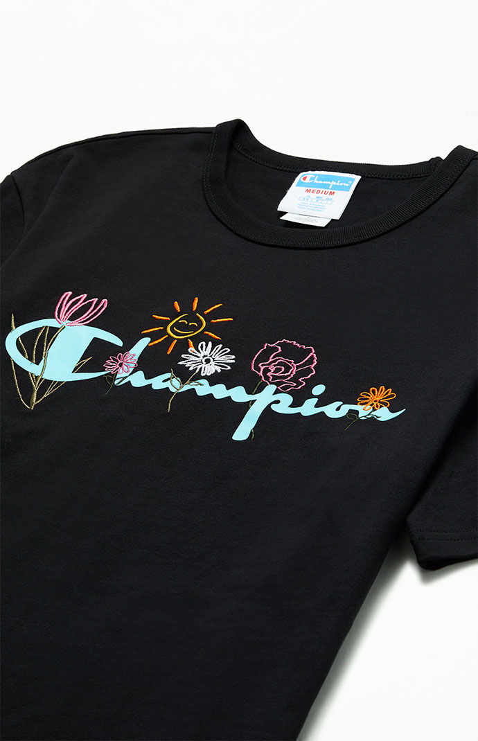 Floral Script T Shirt