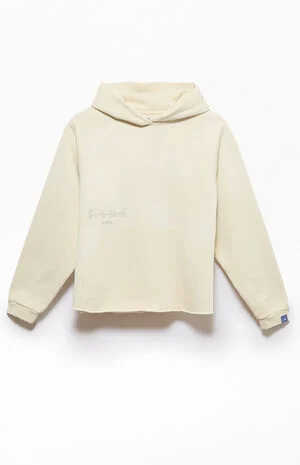 Light Gray&nbsp;Vintage Wash Heavyweight Raglan&nbsp;Cutoff&nbsp;Oversized Fleece Hoodie image number 1