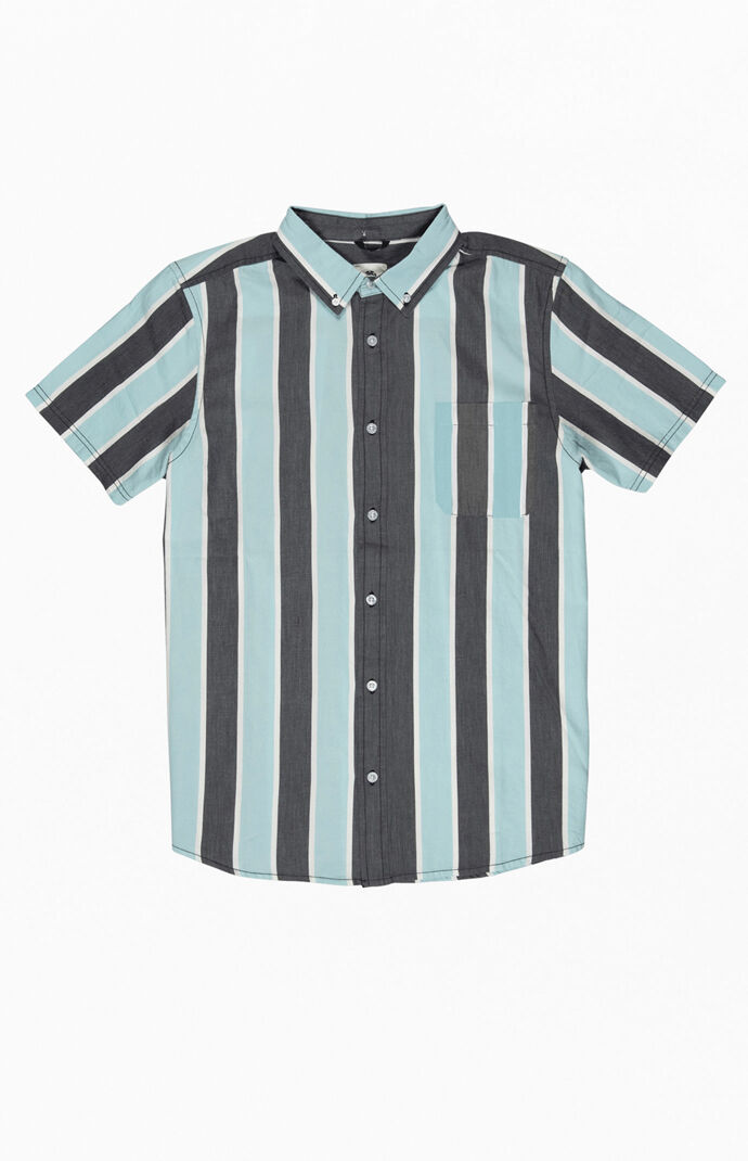 Icon Stripes Short Sleeve Button Up Shirt