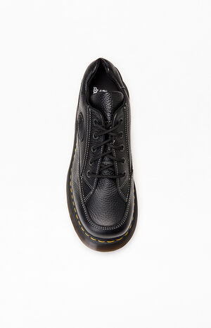 Women's Black Buzz 5-Eye Leather Sneakers image number 5