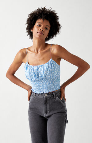 Smocked Bodice Cami Top Smocked Bodice Cami Top image number null
