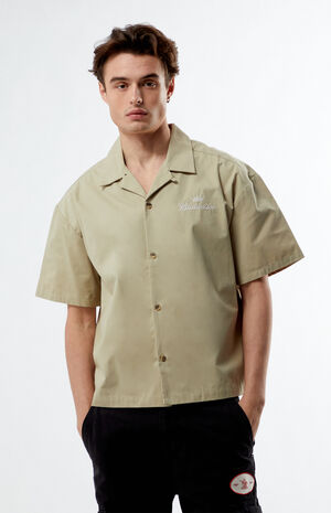 By PacSun Eureka Cropped Woven Camp Shirt image number 3