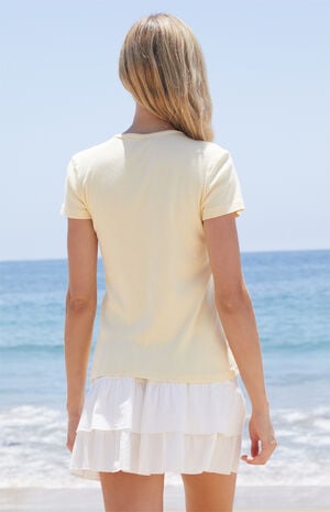 John Galt Yellow Hailie Short Sleeve Top | PacSun
