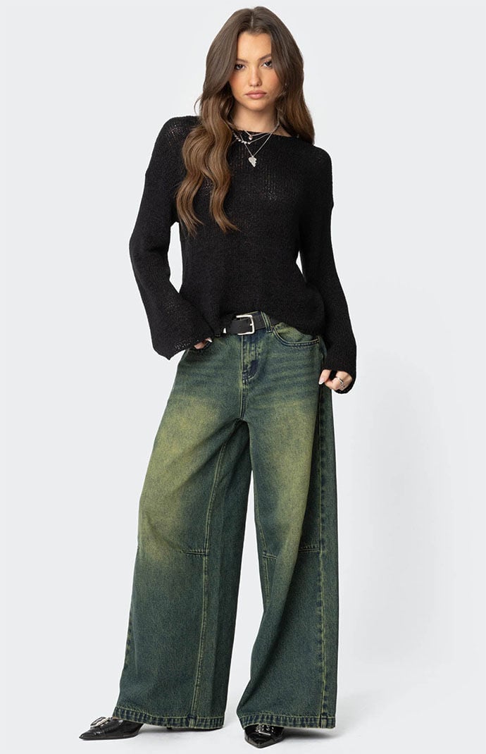Eyelash Knit Drop Shoulder Sweater | Karen Millen