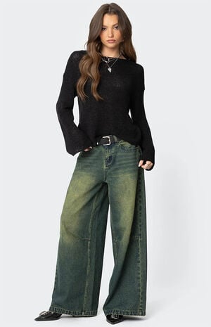 Drop Shoulder Light Knit Sweater image number 4