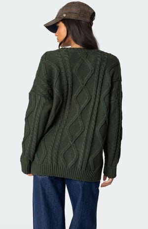 Kennedy Oversized Cable Knit Sweater image number 5