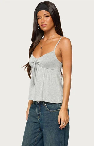 Michey Babydoll Tie Tank Top image number 2