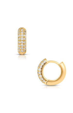 Yolanda Huggie Hoop Earrings image number 1