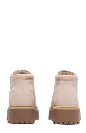 Women's Light Beige Stone Street Mid Lace-Up Boots image number 5