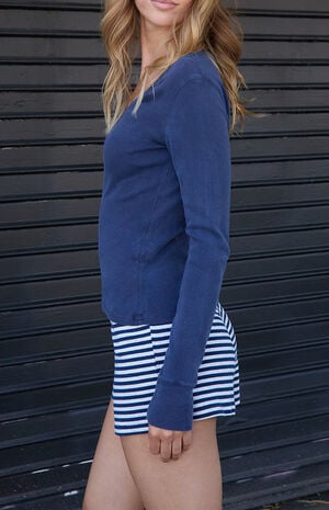 Blue Striped Emery Shorts image number 3