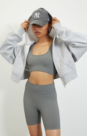 Active Seamless Ribbed Biker Shorts image number 2