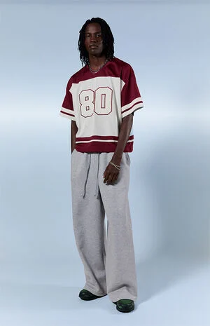 Heather Grey Fleece Ultra Baggy Sweatpants image number 1