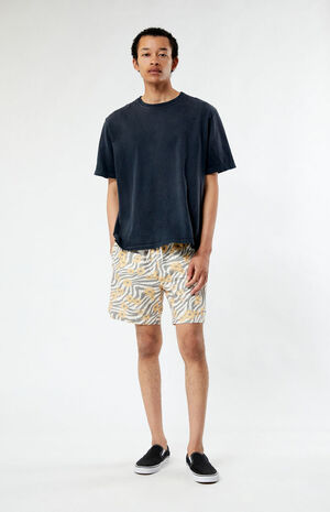 Zebra Flower 6.5" Swim Trunks image number 2