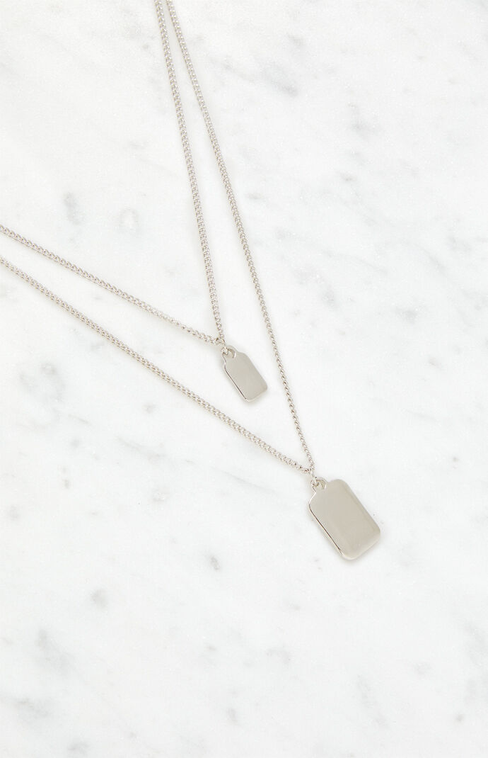 Dog Tag Layered Necklace