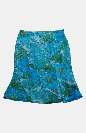 Blue 2000s Y2K Midi Skirt image number 1