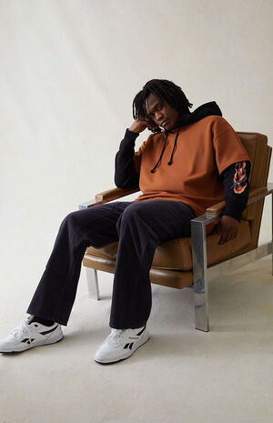 Navy Baggy Corduroy Pants image number 5