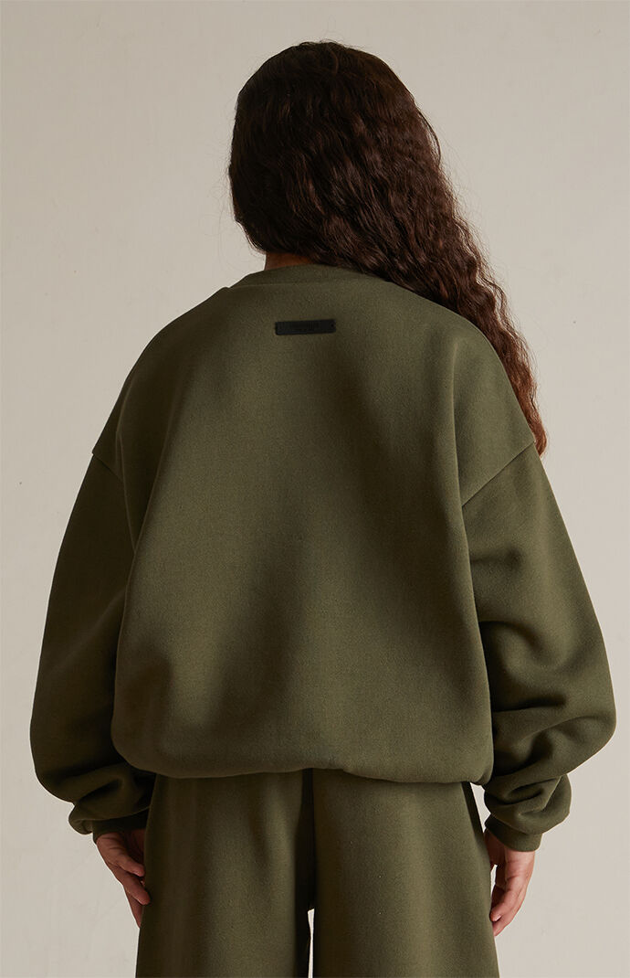 【FOG Essentials】Military Fleece Crew Neck Sweatshirt Fear of God Essentials Military Fleece Crew Neck Sweatshirt