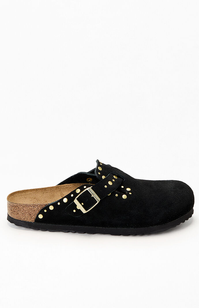 Birkenstock Womenâs Boston Rivets Clog Black