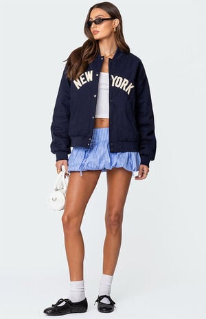 Big Apple Oversized Bomber Jacket image number 2