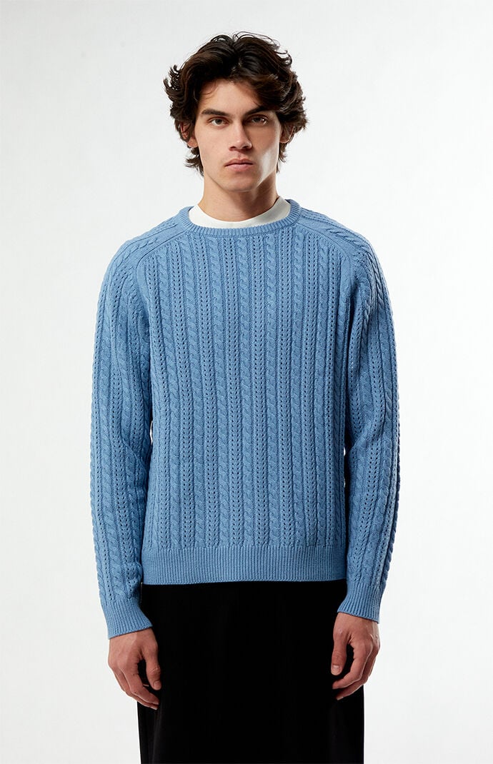 Rhythm Doheny Pointelle Crew Neck Sweater