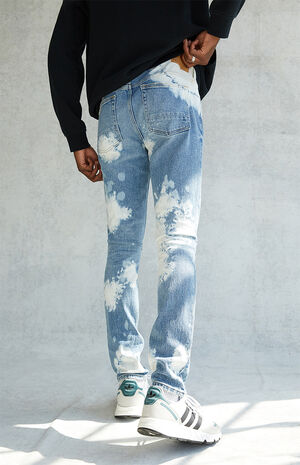 Stacked Skinny Bleach Wash Jeans image number 1