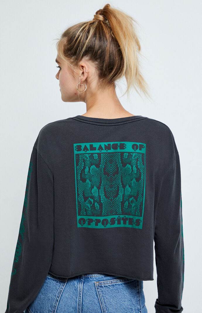 snake skin long sleeve top