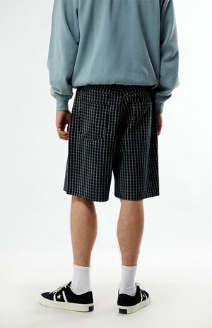 Plaid Baggy Denim Shorts image number 3