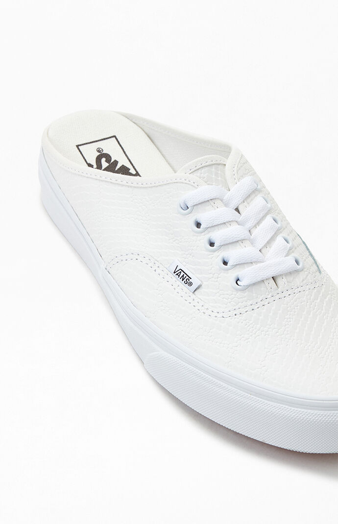 Vans White Authentic Python Mule Sneakers | PacSun