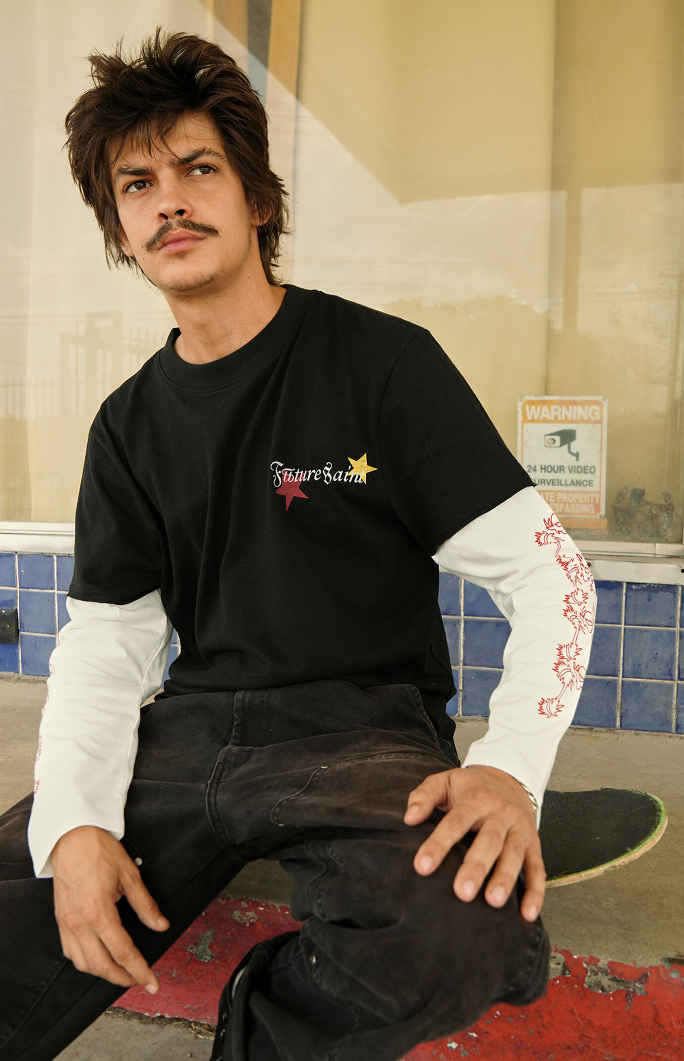 FUTURE SAINT Collision 2fer Long Sleeve T-Shirt