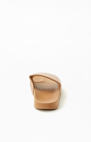 By PacSun Women's Brown AOP Bunny Slide Sandals image number 3