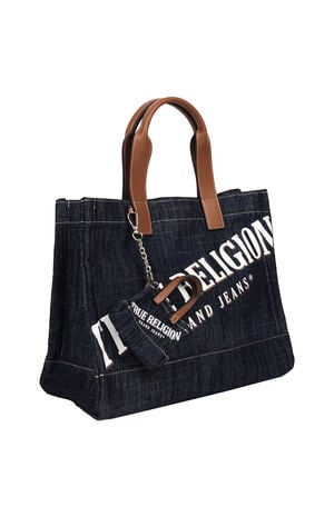 Medium Logo Dark Denim Tote Bag image number 2