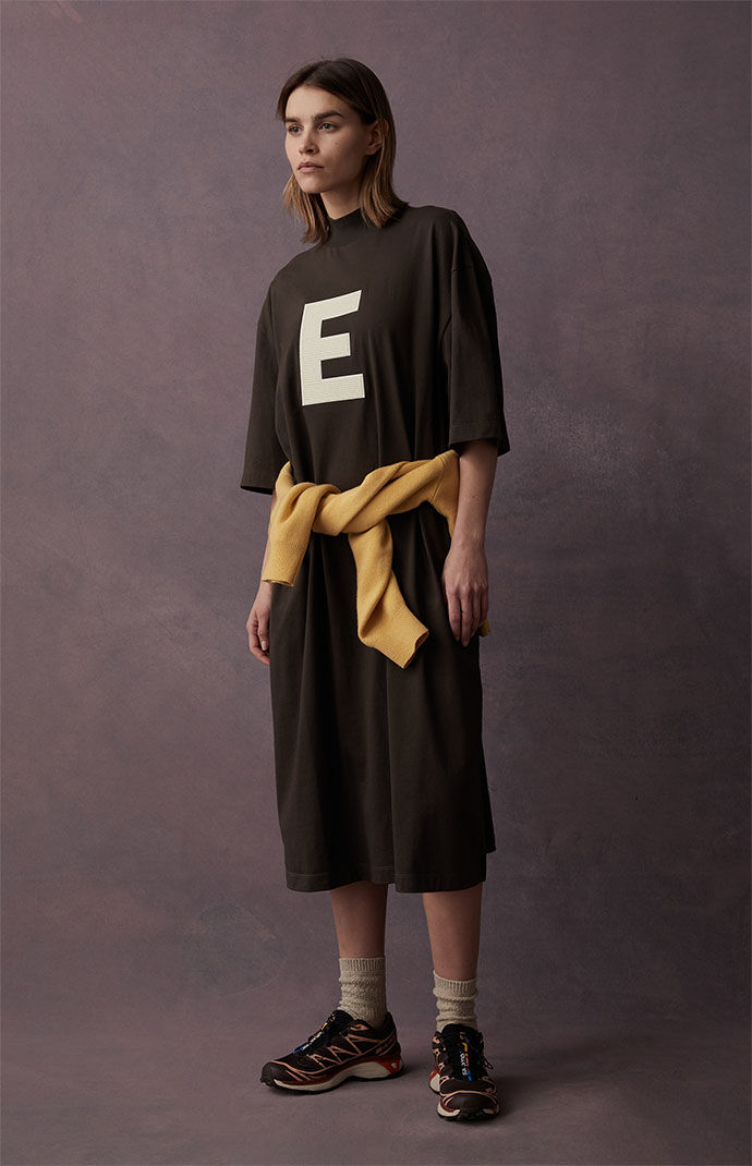 ワンピース Fear of God Women's Essentials 3/4 Sleeve Dress Fear of God ESSENTIALS Women's 3/4 Sleeve Dress in Black