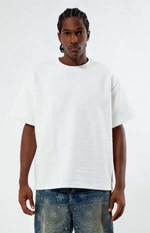 Oversized Jacquard Knit T-Shirt image number 1