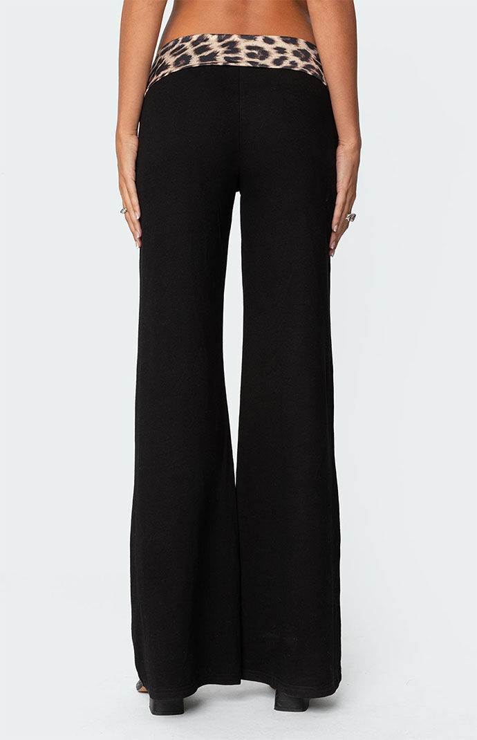 Edikted Leopard Fold Over Pants | PacSun Edikted Leopard Fold Over Pants | PacSun