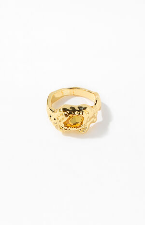 Gold Gemstone Ring image number 1