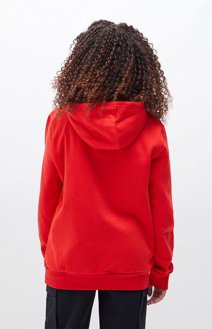 Red adidas hoodie 2025 pacsun