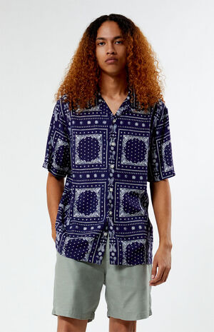 Blue Paisley Camp Shirt image number 1