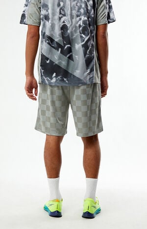 Gray Checkered Shorts image number 4