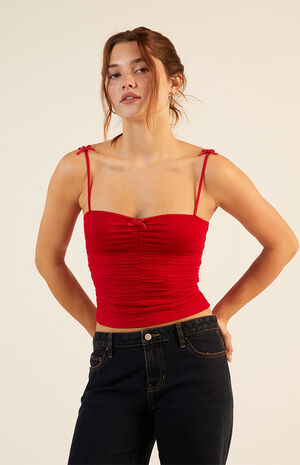 Kyla Mesh Bow Tank Top image number 1