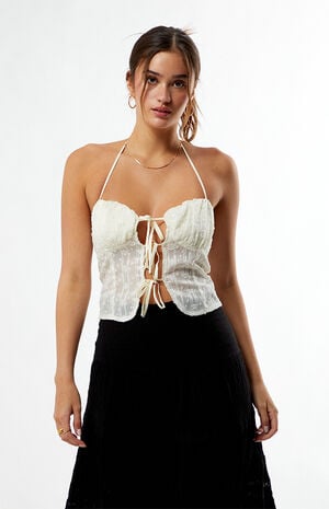 Clover Tie Front Tank Top image number 2